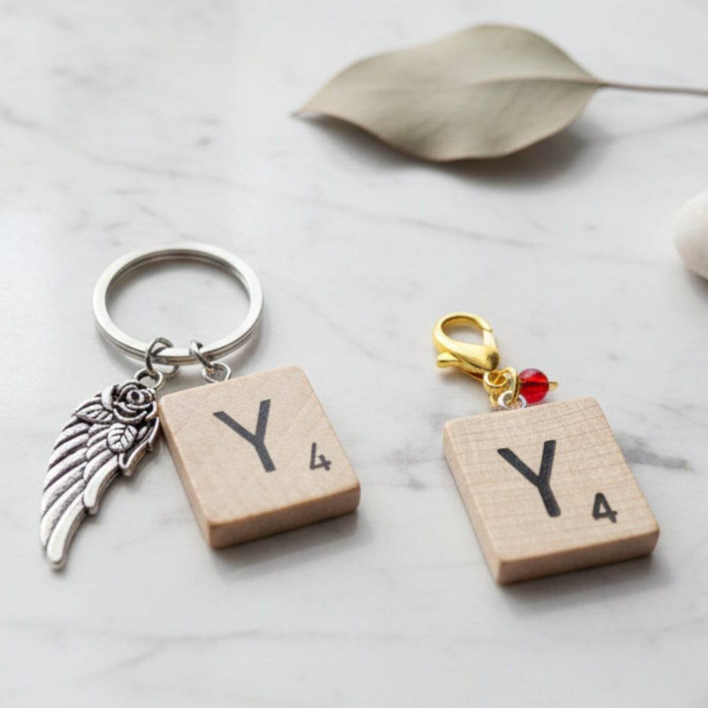 Scrabble "Y" Keychains/Zipper Pulls