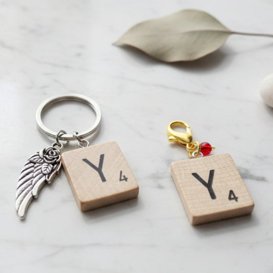 Scrabble "Y" Keychains/Zipper Pulls