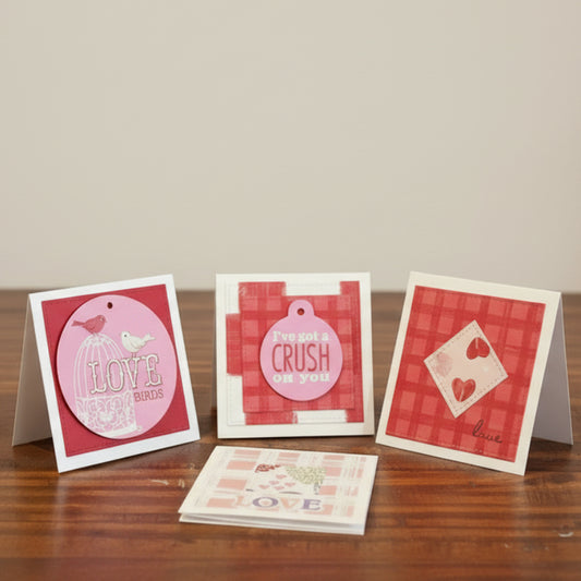 4 pack Valentine's Cards