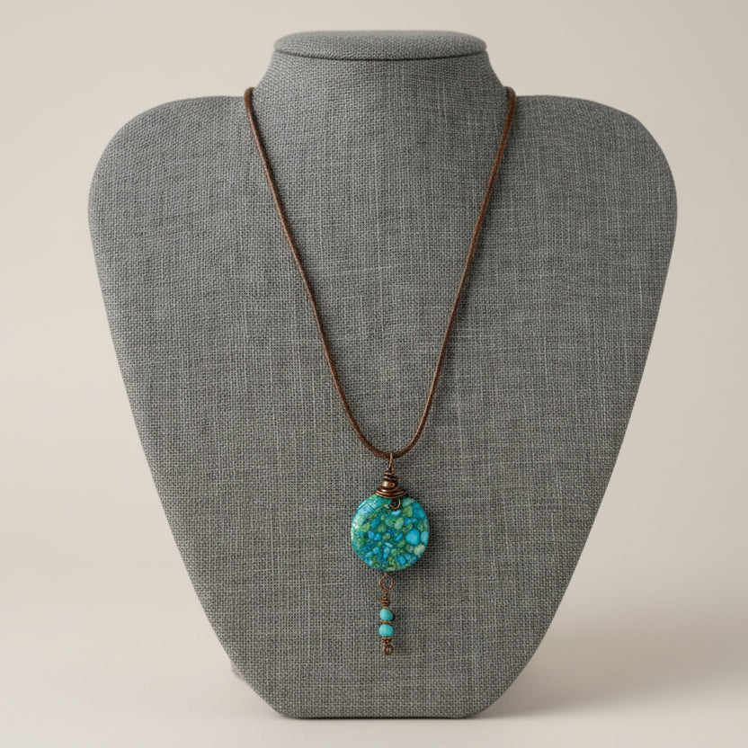 Mosiac Turquoise and Sleeping Beauty Turquoise Necklace