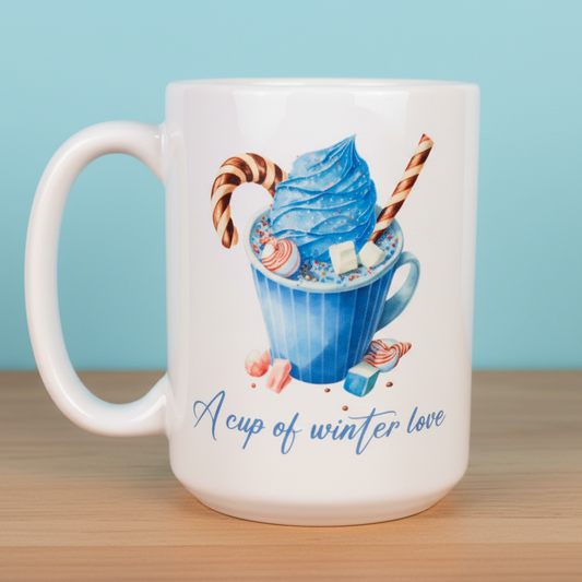 A Cup of Winter Love Design for Drinkware