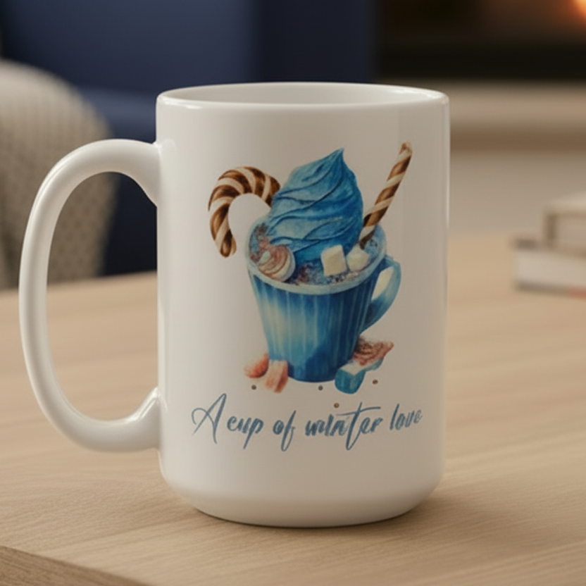 A Cup of Winter Love Design for Drinkware