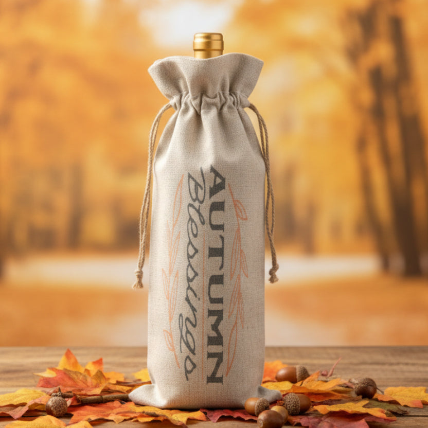 Autumn Blessings Wine Bag