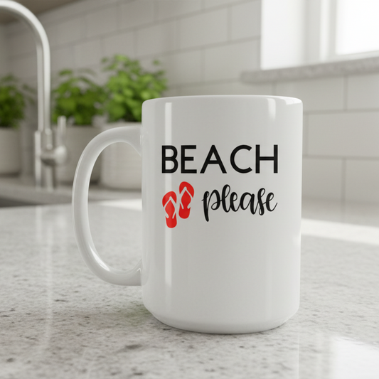 Beach Please Design for Drinkware