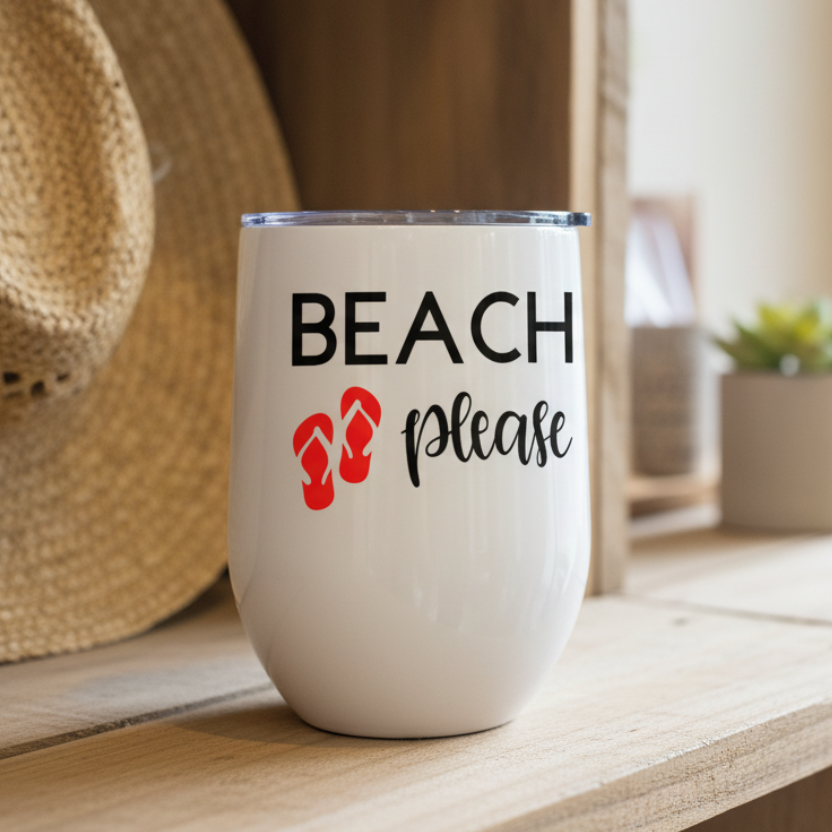 Beach Please Design for Drinkware