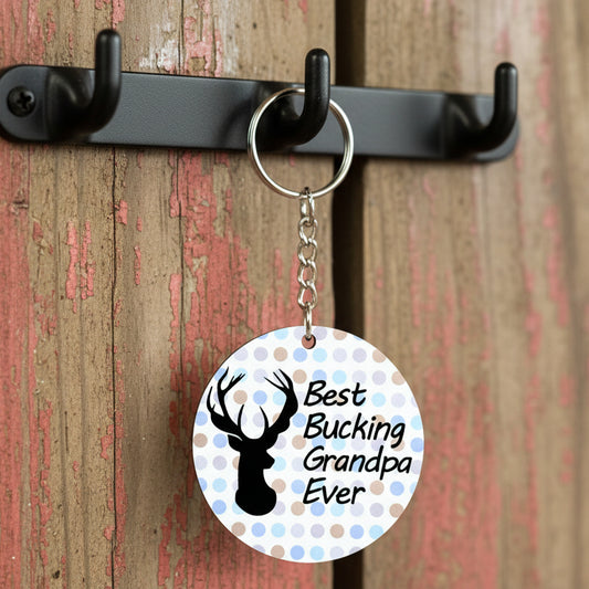 Best Bucking Dad, Granpa Keychain