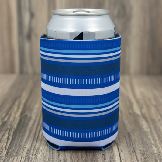 Blue Stripe Can Cooler