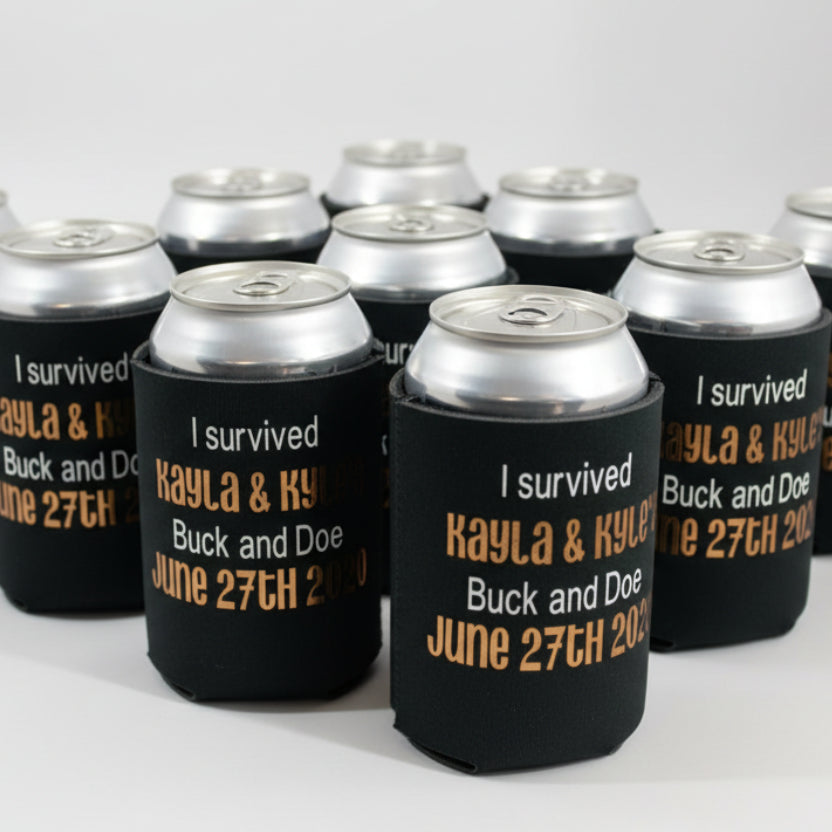 Buck and Doe Can Cooler (Customizable)