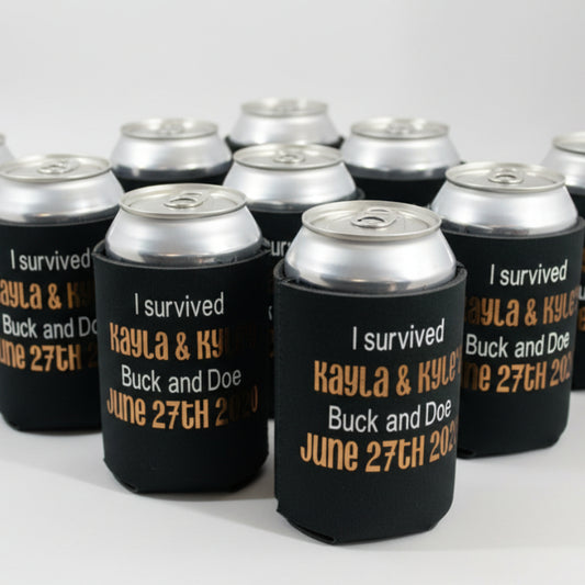 Buck and Doe Can Cooler (Customizable)