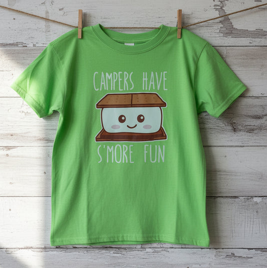 Campers Have S'more Fun Design for YOUTH Shirt
