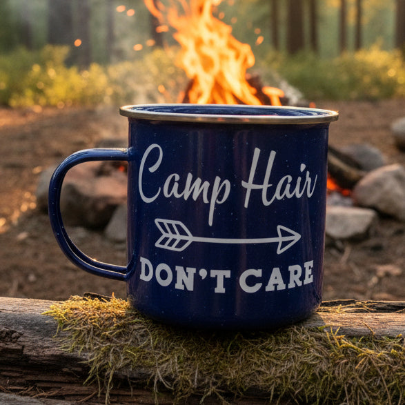 Camp Hair Don't Care Enamel Mug
