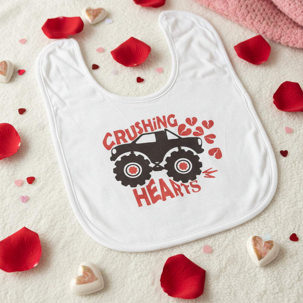 Crushing Hearts Baby Bib