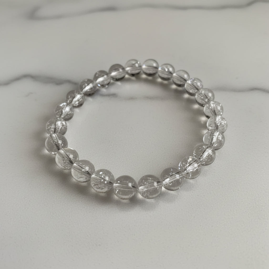 Clear Cracked Quartz Bracelet