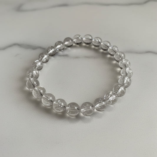 Clear Cracked Quartz Bracelet