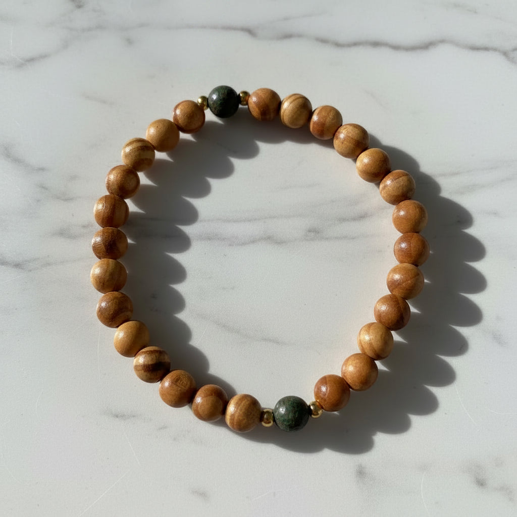 Palo Santo & Jade Bracelet