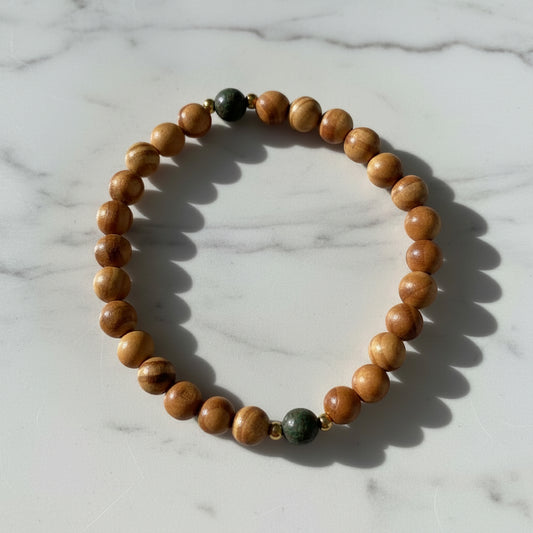 Palo Santo & Jade Bracelet