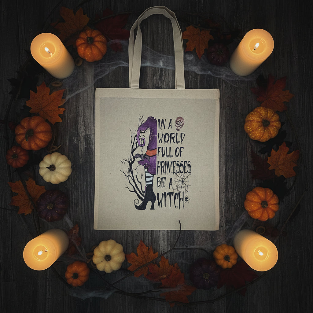 In a World Full of Princesses be a Witch Candy Tote Bag