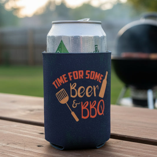 Time for Some Beer and BBQ Can Cooler